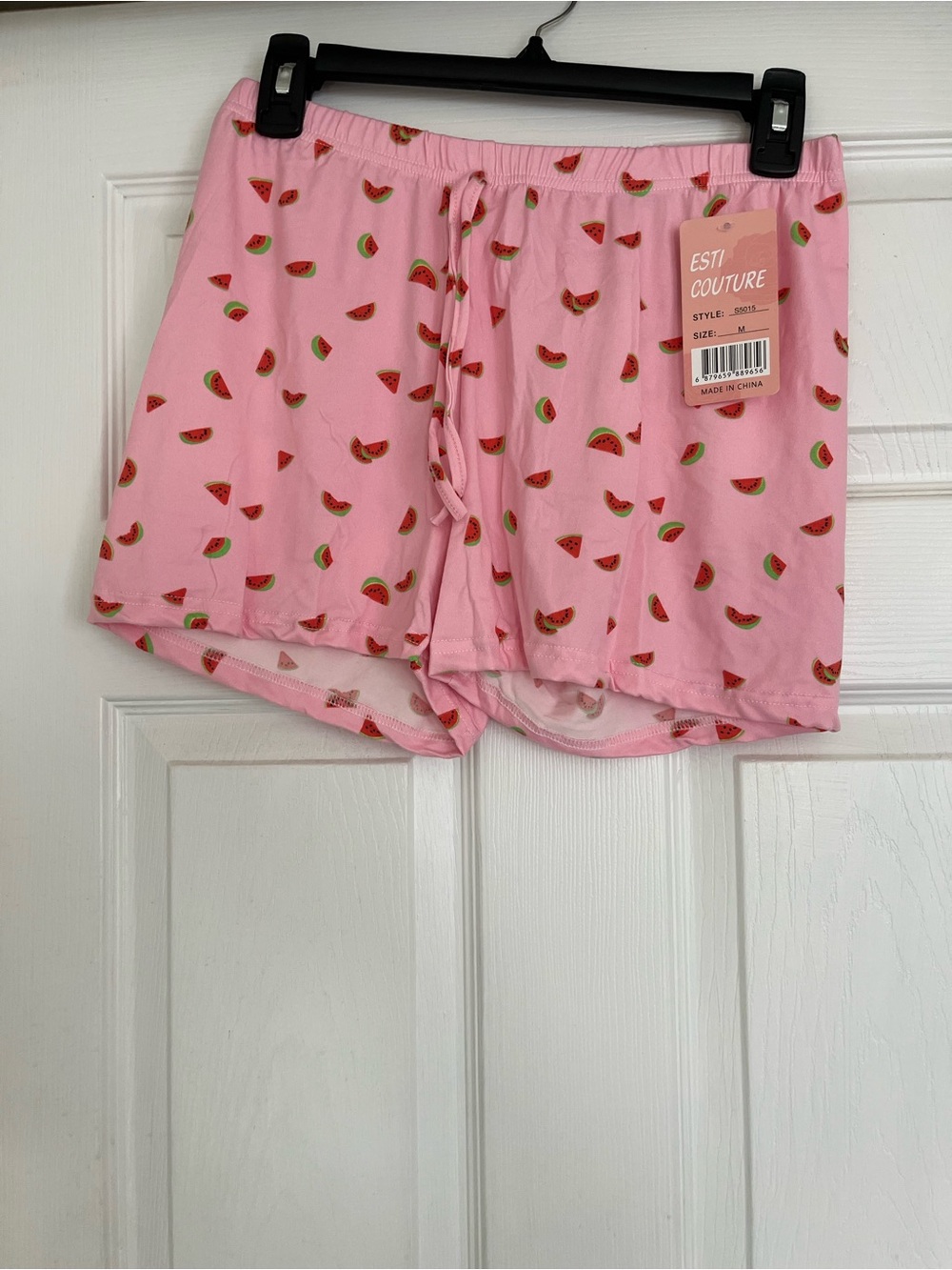 Pink Watermelon-Print Pajama Shorts - Picture 3 of 10